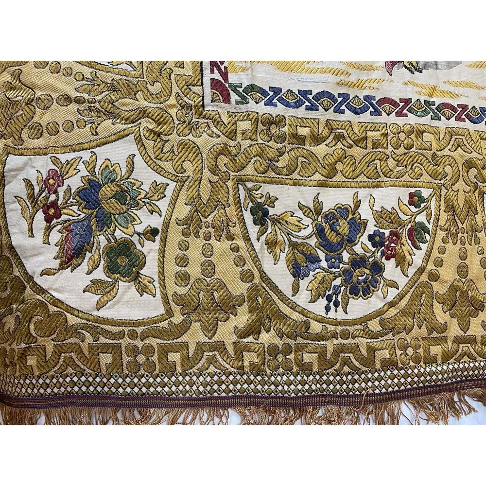 Vintage Barcelona Spain Matador Bull Fighter Woven Jacquard Tapestry 57